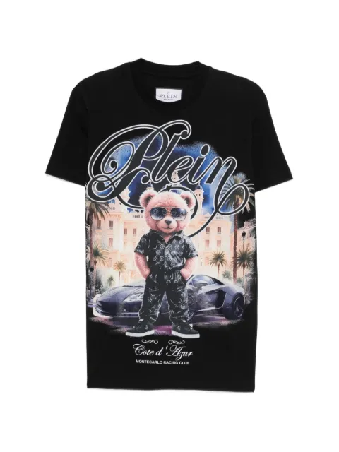 Philipp Plein teddy-print T-shirt Black SAFCMTK8835PJY002N