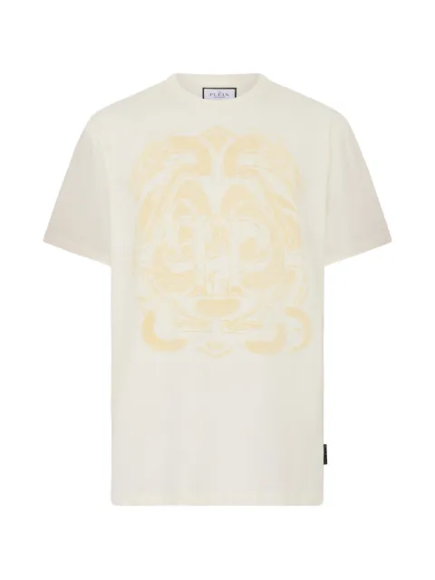 Philipp Plein dragon round-neck T-shirt Neutrals SAFCMTK8452PJY002N