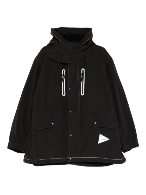 and Wander reflective-stitching coat Black 5745281051