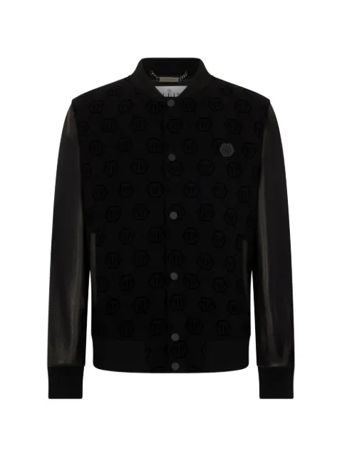 Philipp Plein monogram bomber jacket Black SAFCMRB2961PLE131N