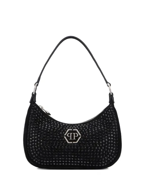 Philipp Plein strass-embellished top-zip shoulder bag Black SAFAWBA2191PLE009N