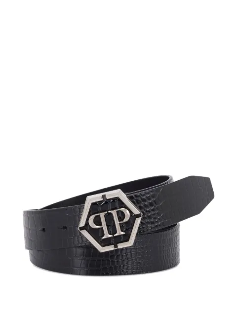 Philipp Plein leather belt Cocco Black SAFAMVA0978PLE010N