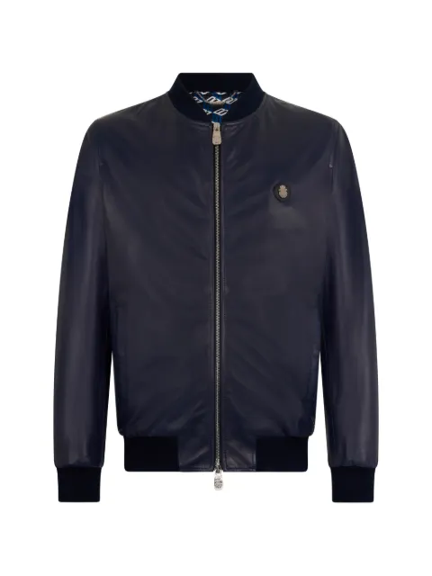 Billionaire zip-up bomber jacket Blue BAFCMLB2040BLE029N