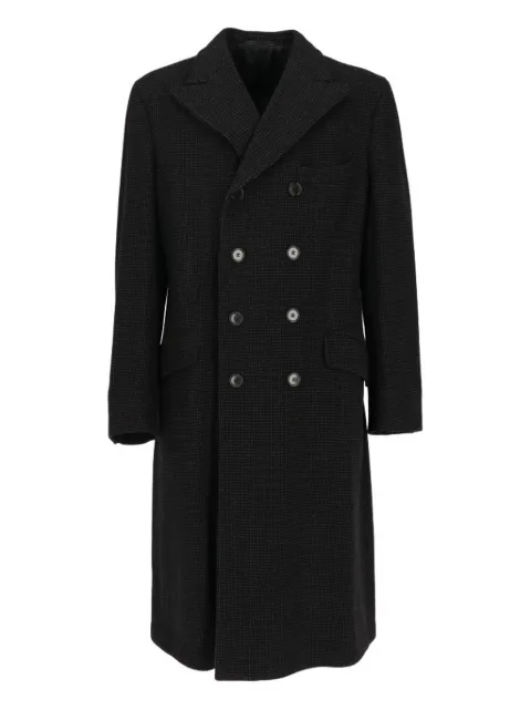 Romeo Gigli Pre-Owned 1990s double-breasted patterned coat Black RG780PM