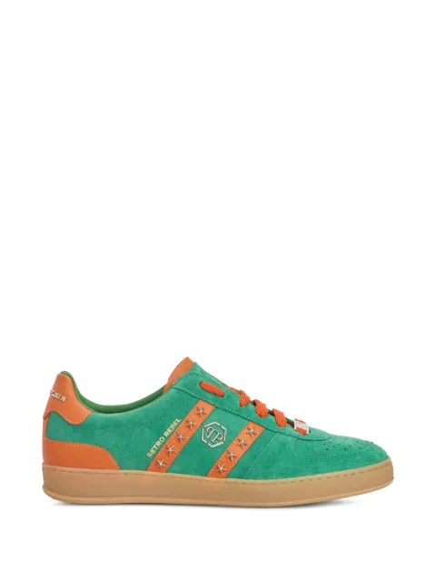 Philipp Plein Rebel star-studs suede sneakers Green SAFSUSC0911PLE009N