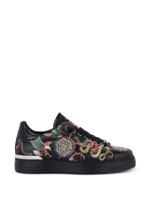 Philipp Plein printed low-top sneakers Black SAFSUSC0902PLE005N