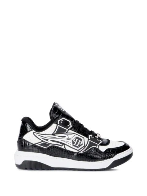 Philipp Plein Moonwalker logo-detail lace-up sneakers Black SAFSMSC4075PLE005N