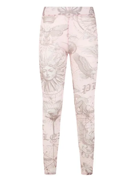 Philipp Plein printed leggings Pink SAFCWRT1668PTE003N