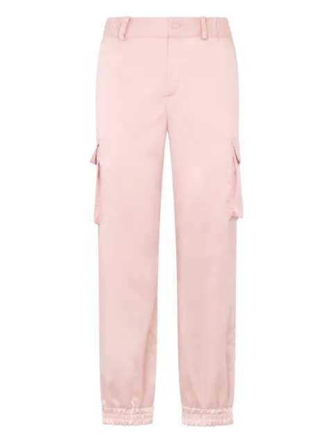 Philipp Plein satin patch-pocket cargo pants Pink SAFCWRT1675PTE003N