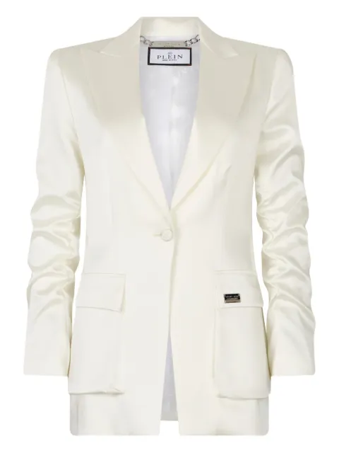 Philipp Plein patch-pocket blazer White SAFCWRF0789PTE003N