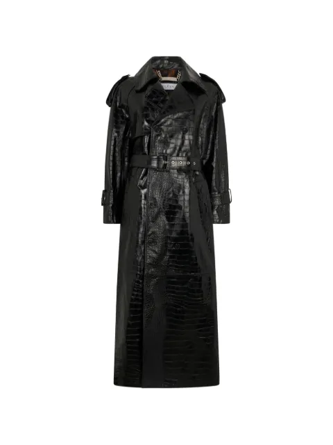 Philipp Plein long trench coat Cocco Black SAFCWLA0080PLE010N