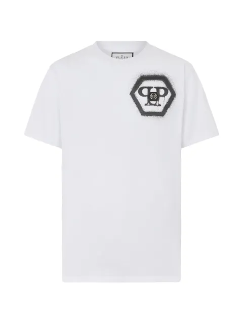 Philipp Plein printed round-neck T-shirt White SAFCMTK8890PJY002N
