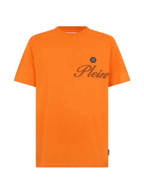 Philipp Plein round neck T-shirt signature Orange SAFCMTK8880PJY002N