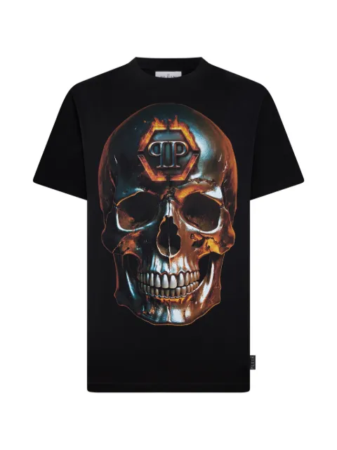 Philipp Plein Lava Skull round-neck T-shirt Black SAFCMTK8878PJY002N