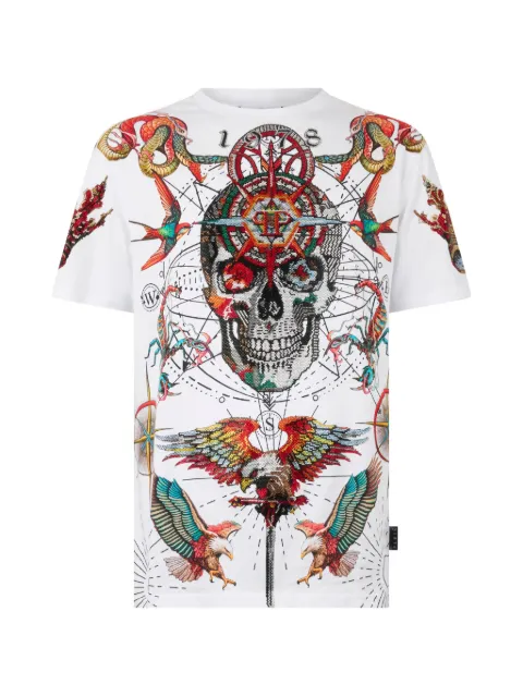 Philipp Plein printed-detail T-shirt White SAFCMTK8852PJY002N