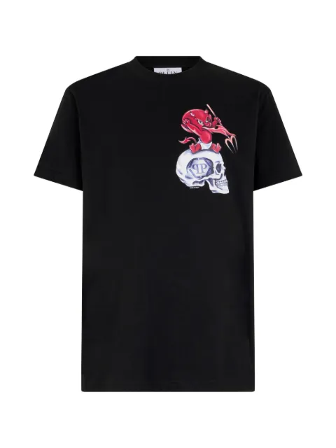 Philipp Plein round neck T-shirt Baby Devil small Black SAFCMTK8637PJY002N