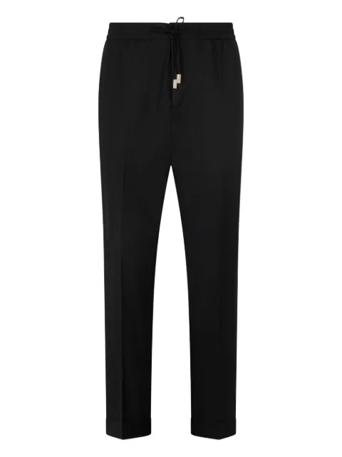 Philipp Plein pleated drawstring trousers Black SAFCMRT1647PTE022N