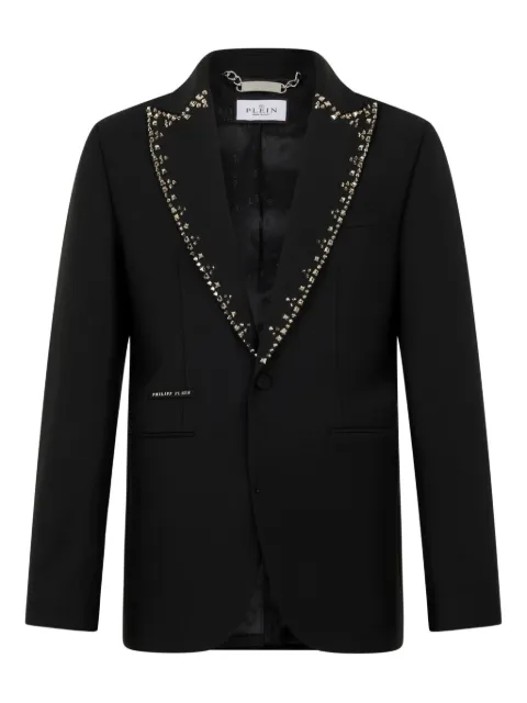 Philipp Plein studded-lapel blazer Black SAFCMRF2117PTE022N