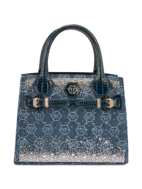 Philipp Plein small logo-detail tote bag Blue SAFAWBA2185PDE004N