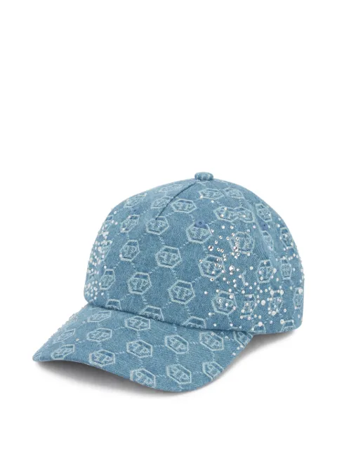 Philipp Plein rhinestone-embellished baseball cap Blue SAFAUAC0694PDE004N