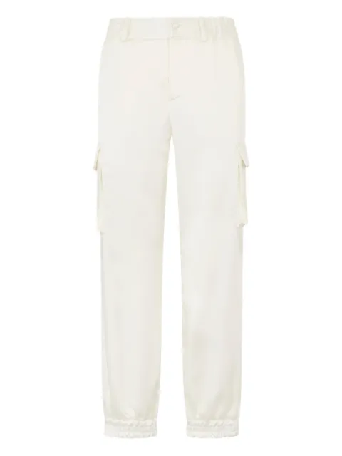 Philipp Plein patch-pocket drawstring cargo pants Neutrals SAFCWRT1675PTE003N