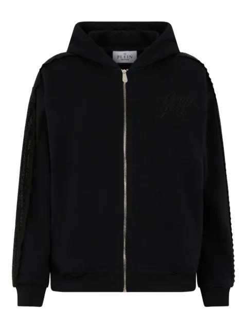 Philipp Plein logo-detail hoodie Black SAFCWJB1935PTE003N