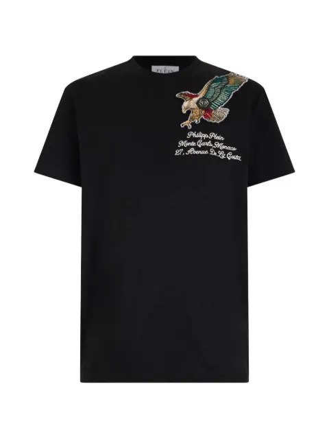 Philipp Plein round neck T-shirt eagle Montecarlo Black SAFCMTK8956PJY002N