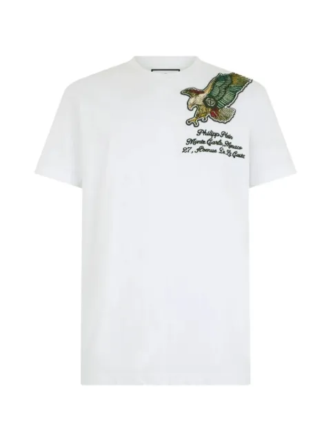 Philipp Plein round neck T-shirt eagle Montecarlo White SAFCMTK8956PJY002N