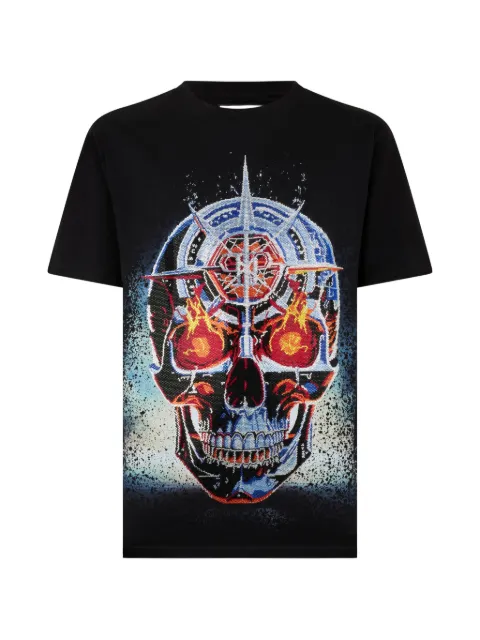 Philipp Plein rhinestone-skull T-shirt Black SAFCMTK8873PJY002N