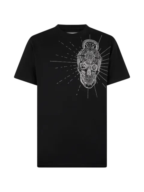Philipp Plein rhinestone-skull T-shirt Black SAFCMTK8864PJY002N