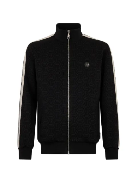 Philipp Plein zip-up sports jacket Black SAFCMJB3884PTE003N
