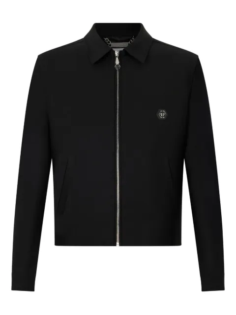 Philipp Plein shirt-collar zip jacket Black SAFCMRB2998PTE022N