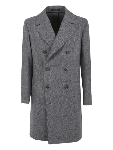 Tagliatore herringbone button coat Grey CSCORDEN550067