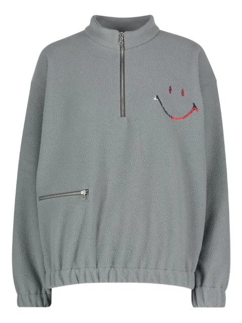 Joshua Sanders x Smiley® zip-fastening fleece sweatshirt Grey JS35B1530