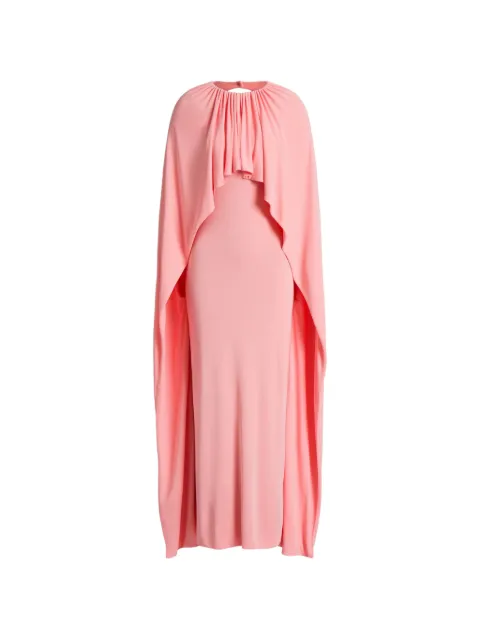 Alberta Ferretti open-back cape maxi dress Pink AEF261M04590124