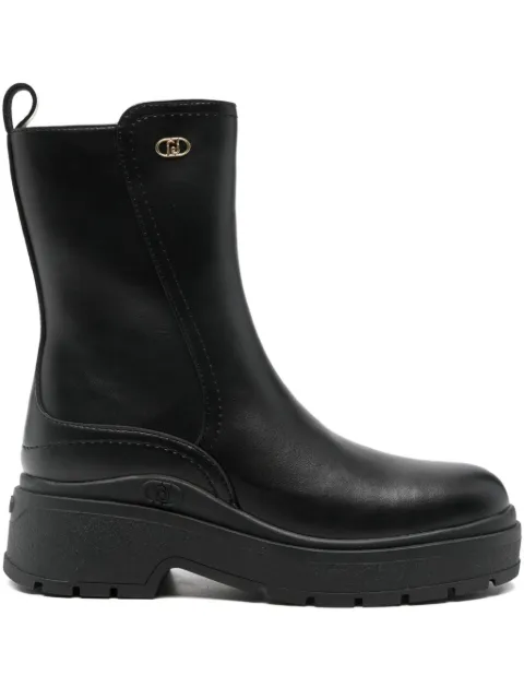 LIU JO Andrea logo-plaque ankle boots Black SF5147EX014