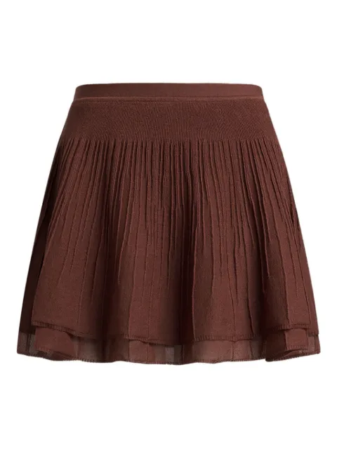 12 STOREEZ pleated tiered skirt Brown 133189