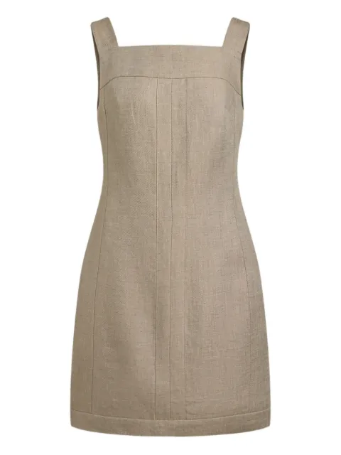 12 STOREEZ linen mini dress Neutrals 132922