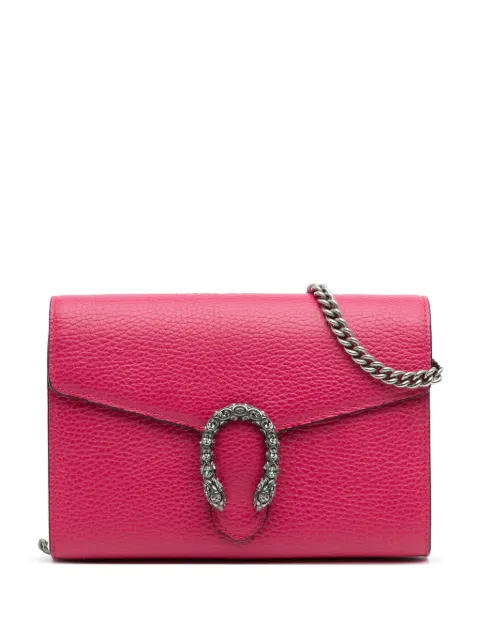 Gucci Pre-Owned 2016-2025 Mini Leather Dionysus Wallet on Chain crossbody bag Pink CV1WSKGYVH6PFJDW
