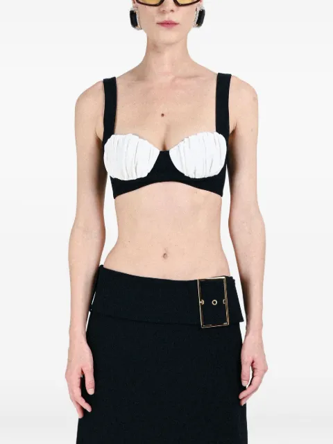 Rowen Rose gathered-cup bra Black TOPRR4019BLACK