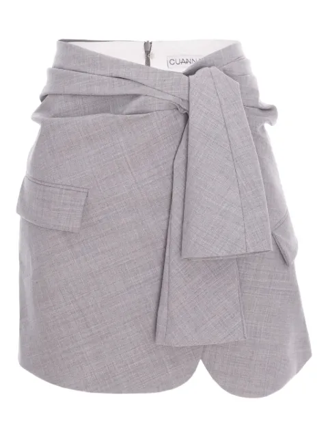 CuAnna WANDA tie-detail mini skirt Grey WANDAMINISKIRT