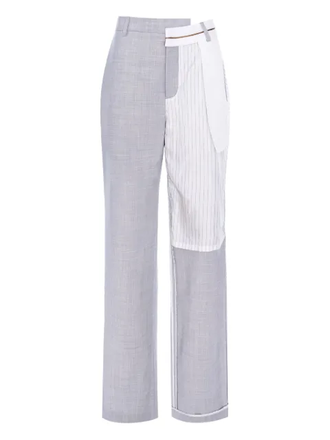 CuAnna MARK pinstripe-panel trousers Grey MARKPANTS