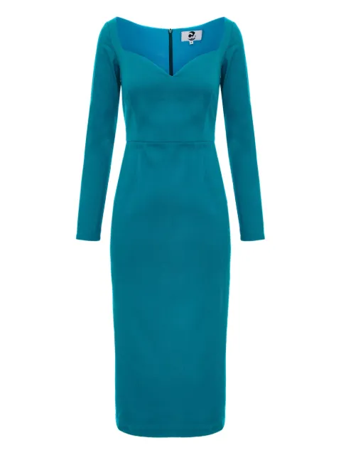 CuAnna SOPHIE long-sleeved midi dress Blue SOPHIEDRESS