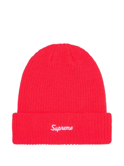Supreme Loose Gauge beanie hat Red SU26184
