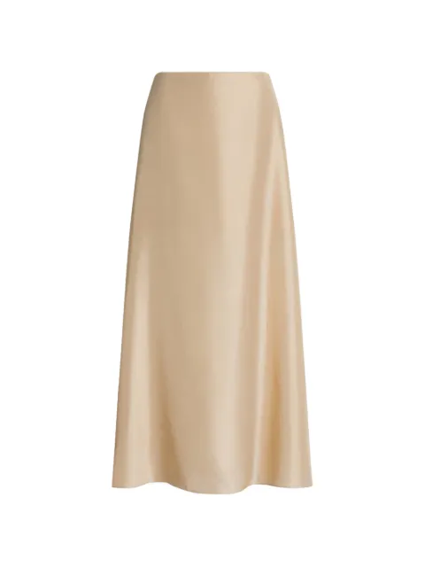 Alberta Ferretti satin maxi skirt Neutrals AEF261M01120116