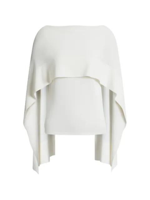 Alberta Ferretti cape-detail top White AEF261M08820109