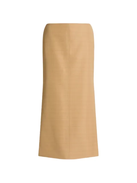 Alberta Ferretti side-slit midi skirt Neutrals AEF261M01040138
