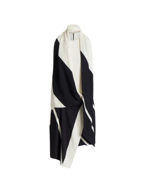 Alberta Ferretti panelled asymmetric dress Black AEF261M04680151