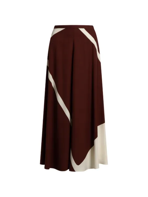 Alberta Ferretti panelled midi skirt Brown AEF261M01140151