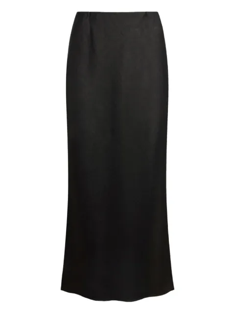 12 STOREEZ linen maxi skirt Black 132384